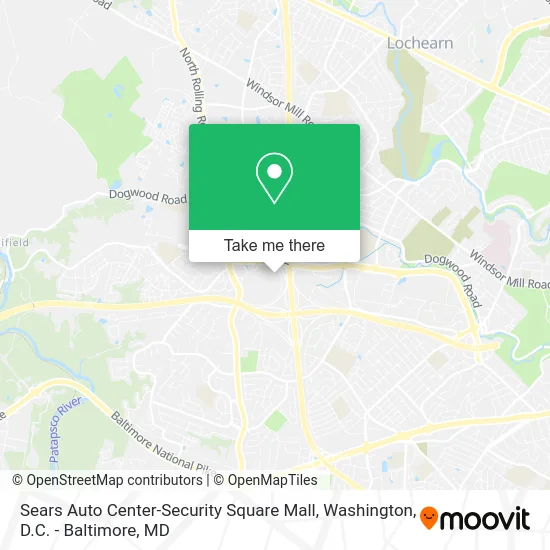 Sears Auto Center-Security Square Mall map