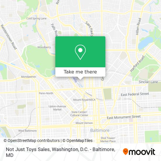 Not Just Toys Sales map