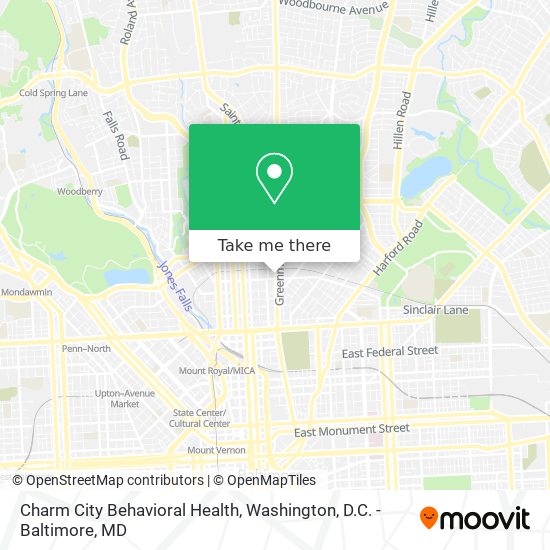 Charm City Behavioral Health map