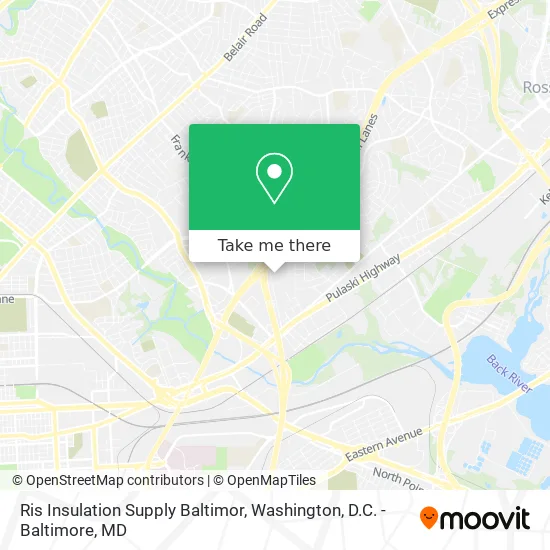 Ris Insulation Supply Baltimor map
