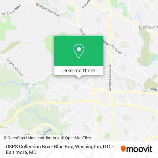 USPS Collection Box - Blue Box map