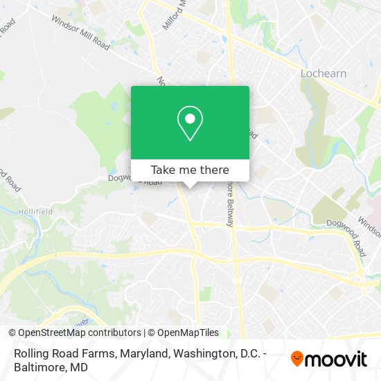 Mapa de Rolling Road Farms, Maryland