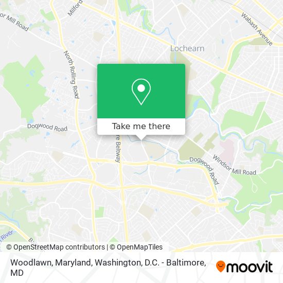 Mapa de Woodlawn, Maryland