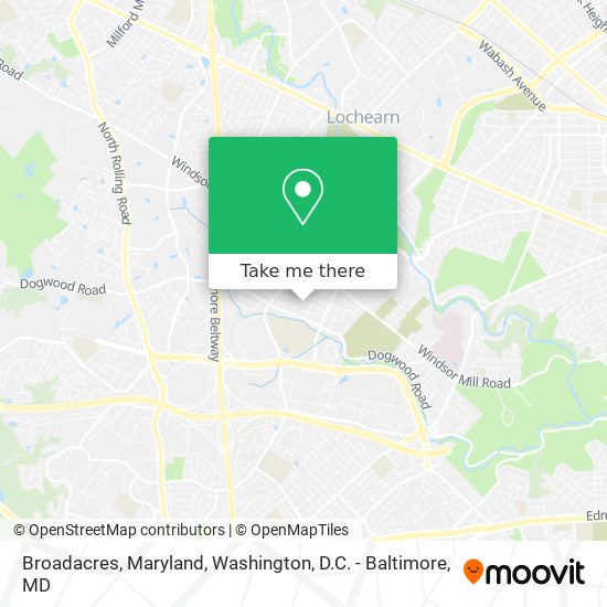 Broadacres, Maryland map