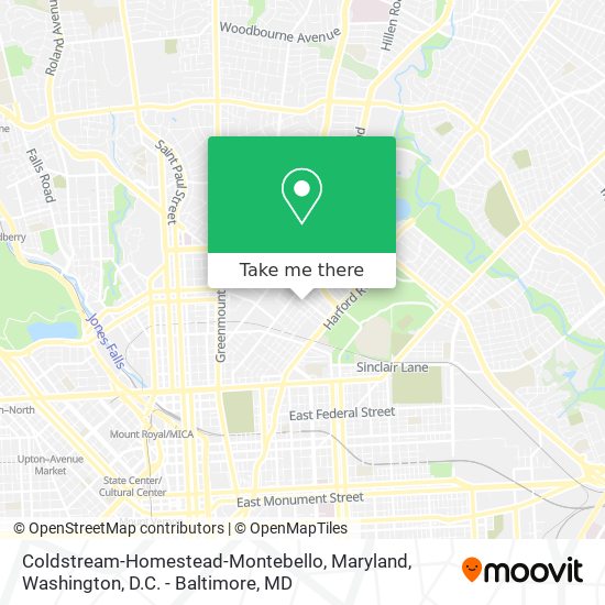 Coldstream-Homestead-Montebello, Maryland map