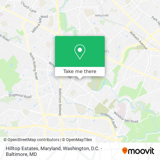 Hilltop Estates, Maryland map