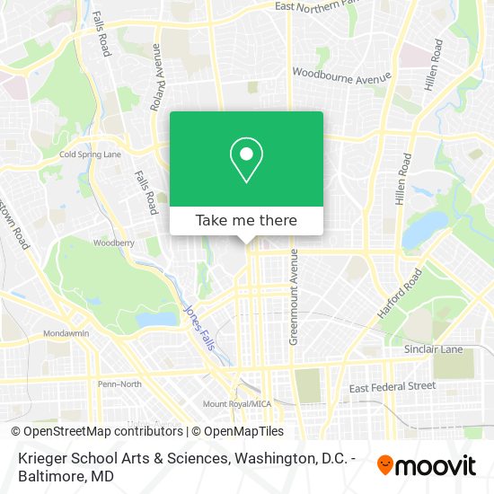 Krieger School Arts & Sciences map