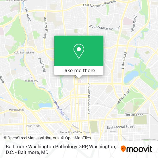 Baltimore Washington Pathology GRP map