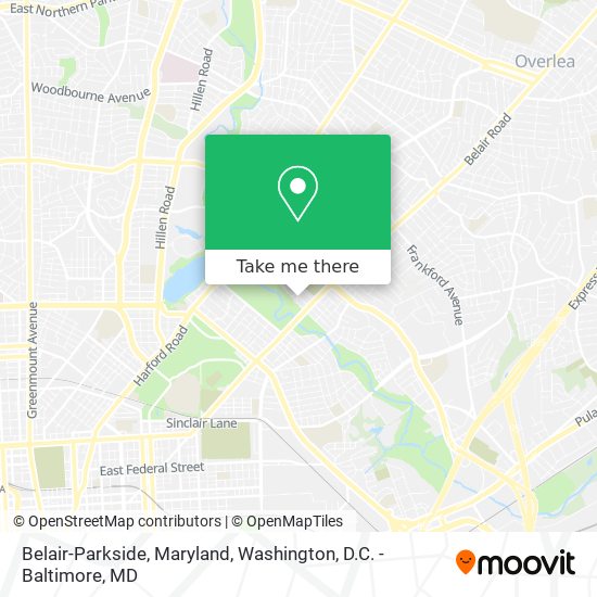 Belair-Parkside, Maryland map