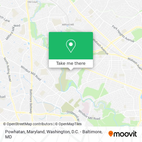 Powhatan, Maryland map