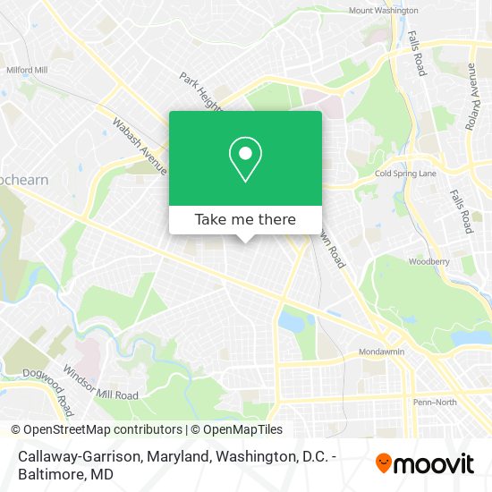 Mapa de Callaway-Garrison, Maryland