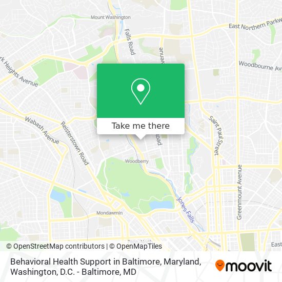Mapa de Behavioral Health Support in Baltimore, Maryland
