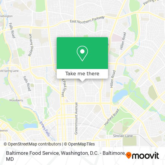 Mapa de Baltimore Food Service