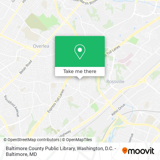Mapa de Baltimore County Public Library