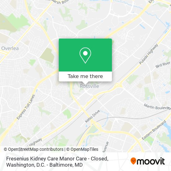 Fresenius Kidney Care Manor Care - Closed map