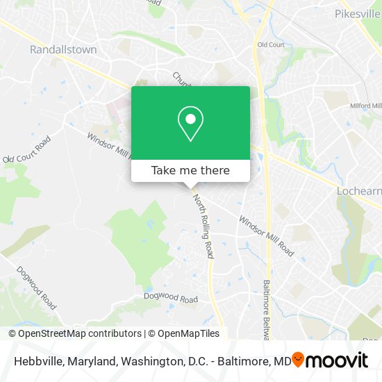 Mapa de Hebbville, Maryland