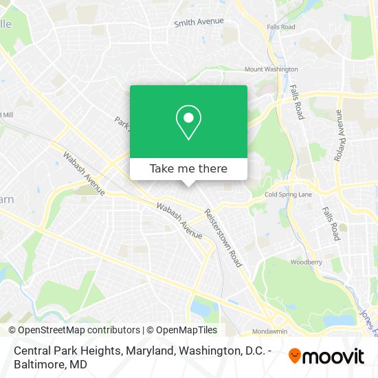 Mapa de Central Park Heights, Maryland