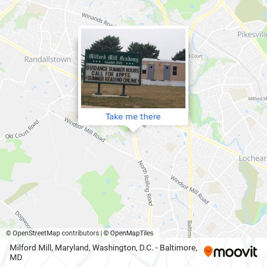 Milford Mill, Maryland map