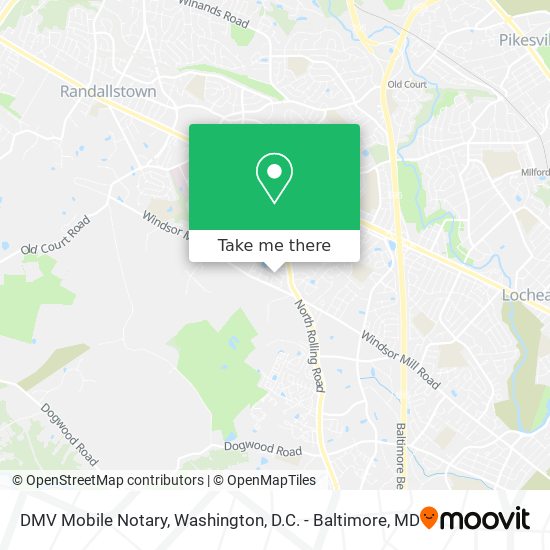 Mapa de DMV Mobile Notary