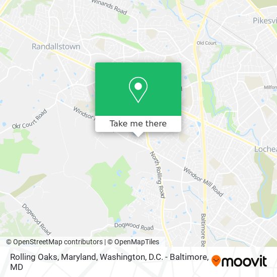 Mapa de Rolling Oaks, Maryland