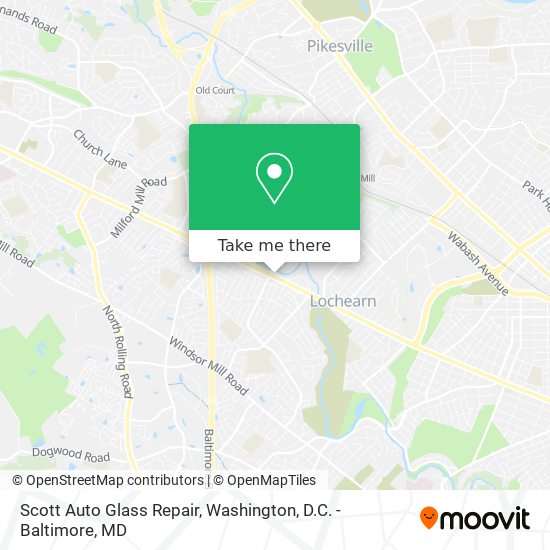 Scott Auto Glass Repair map