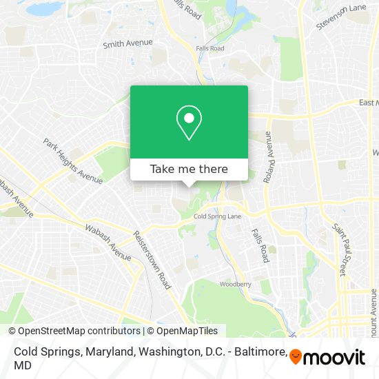 Mapa de Cold Springs, Maryland
