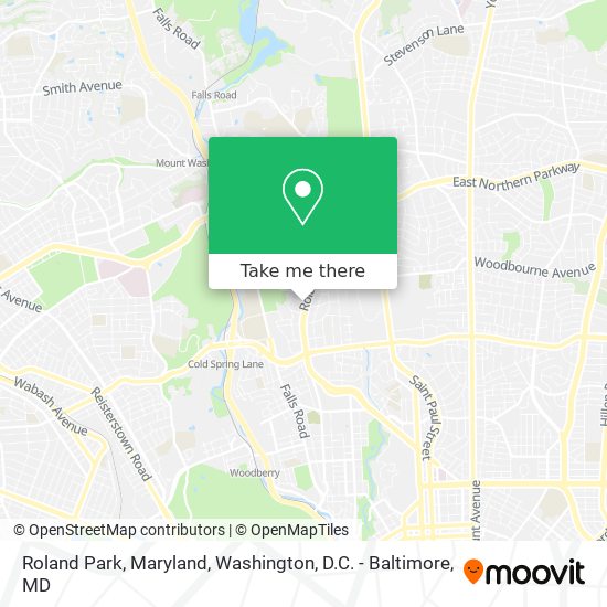 Roland Park, Maryland map