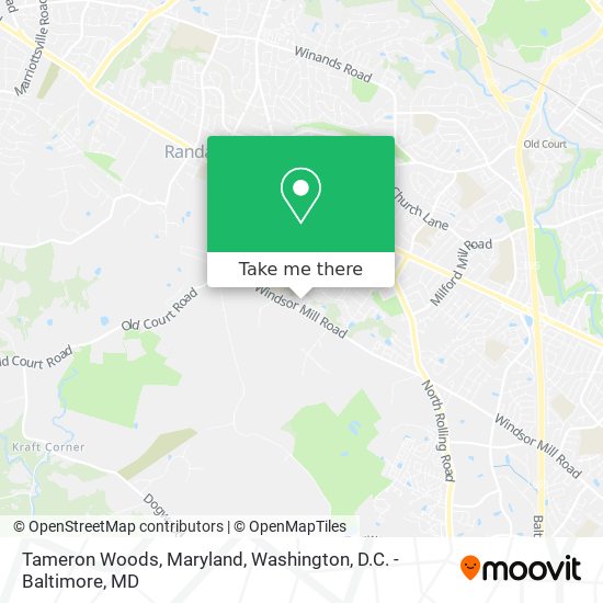 Tameron Woods, Maryland map