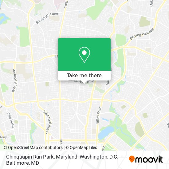 Chinquapin Run Park, Maryland map