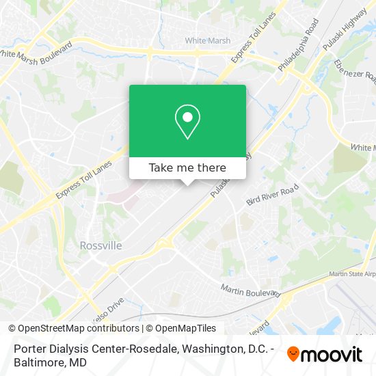 Porter Dialysis Center-Rosedale map