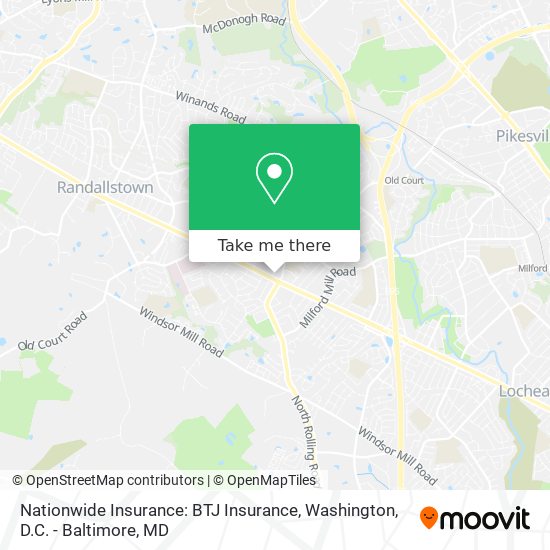 Mapa de Nationwide Insurance: BTJ Insurance