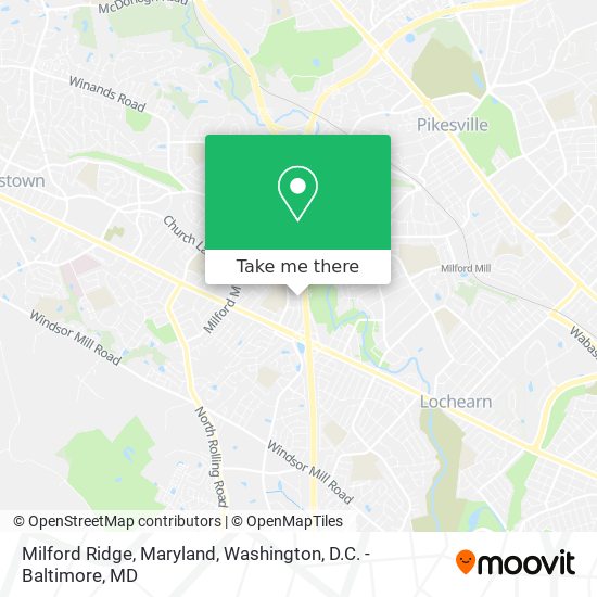 Milford Ridge, Maryland map