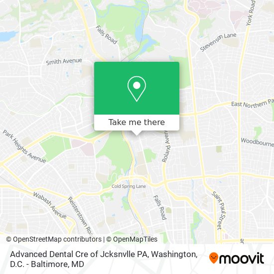 Advanced Dental Cre of Jcksnvlle PA map