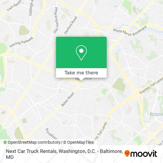 Next Car Truck Rentals map