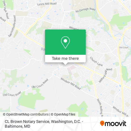 CL Brown Notary Service map