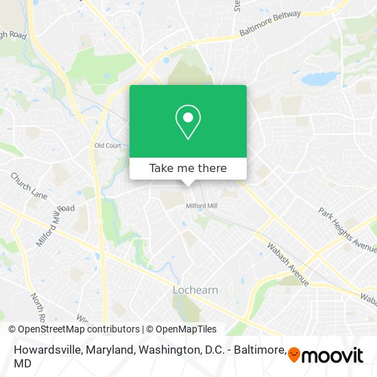 Mapa de Howardsville, Maryland