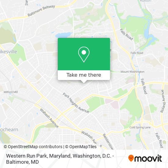 Mapa de Western Run Park, Maryland