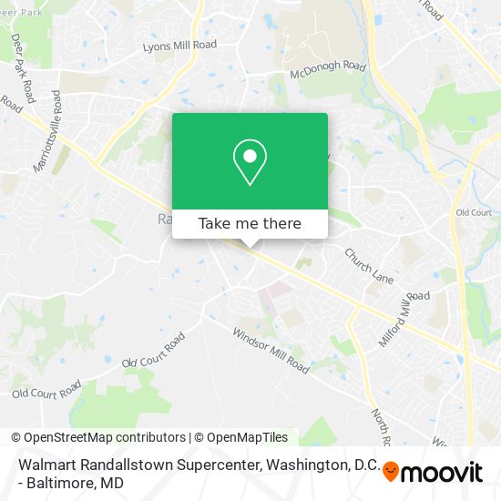 Walmart Randallstown Supercenter map