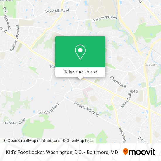 Mapa de Kid's Foot Locker