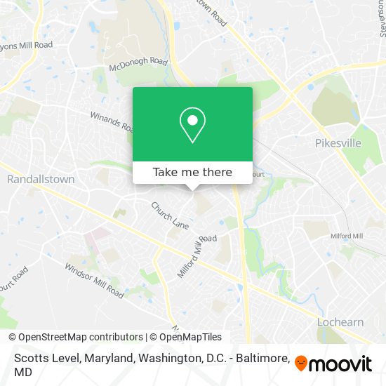 Scotts Level, Maryland map