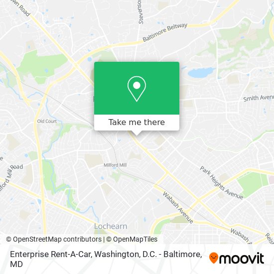 Enterprise Rent-A-Car map