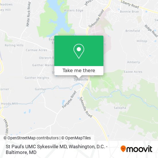 Mapa de St Paul's UMC Sykesville MD