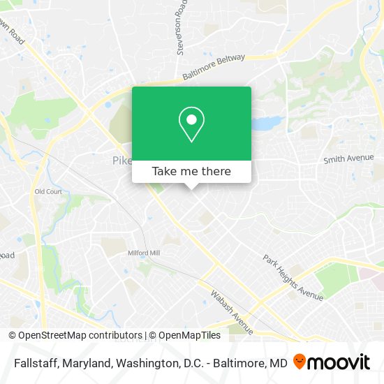 Fallstaff, Maryland map