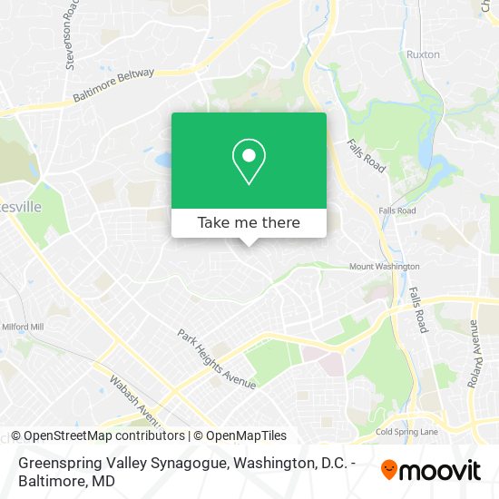 Greenspring Valley Synagogue map