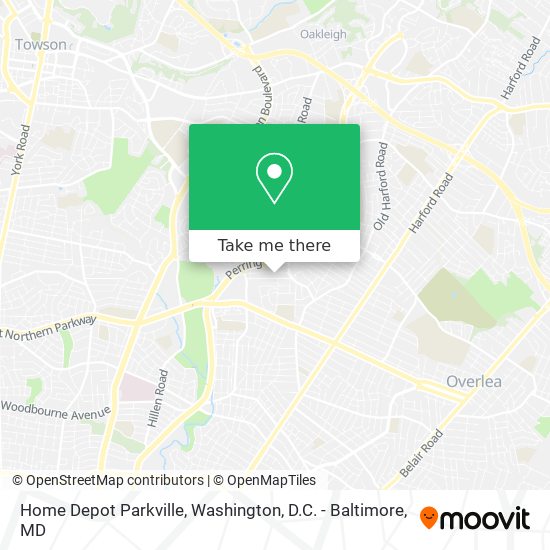 Mapa de Home Depot Parkville