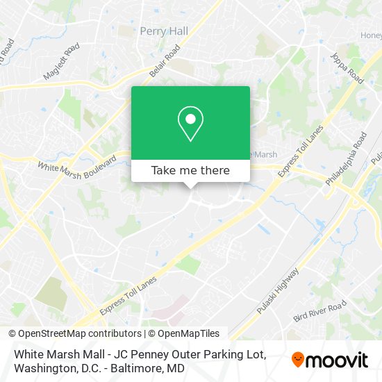 Mapa de White Marsh Mall - JC Penney Outer Parking Lot