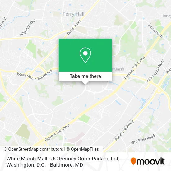 White Marsh Mall - JC Penney Outer Parking Lot map
