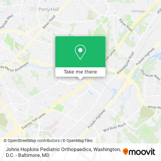 Johns Hopkins Pediatric Orthopaedics map