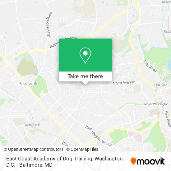 Mapa de East Coast Academy of Dog Training
