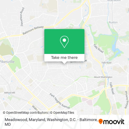 Meadowood, Maryland map